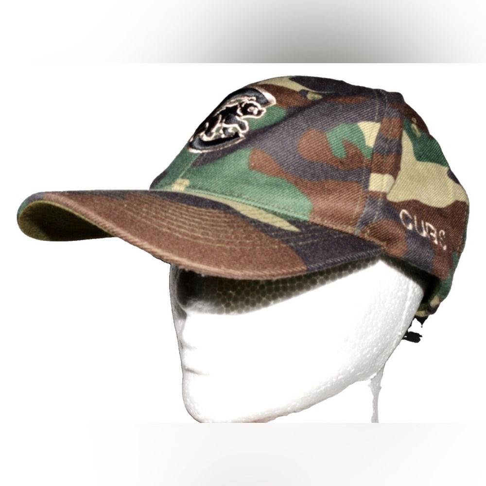 CHICAGO CUBS ONE SIZE UNISEX CAMO CAMOUFLAGE ADJUSTABLE BASEBALL HAT SPORT